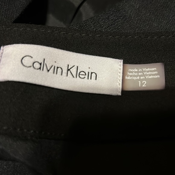 Calvin Klein Black Gold Buckle Pencil Skirt - Picture 7 of 8